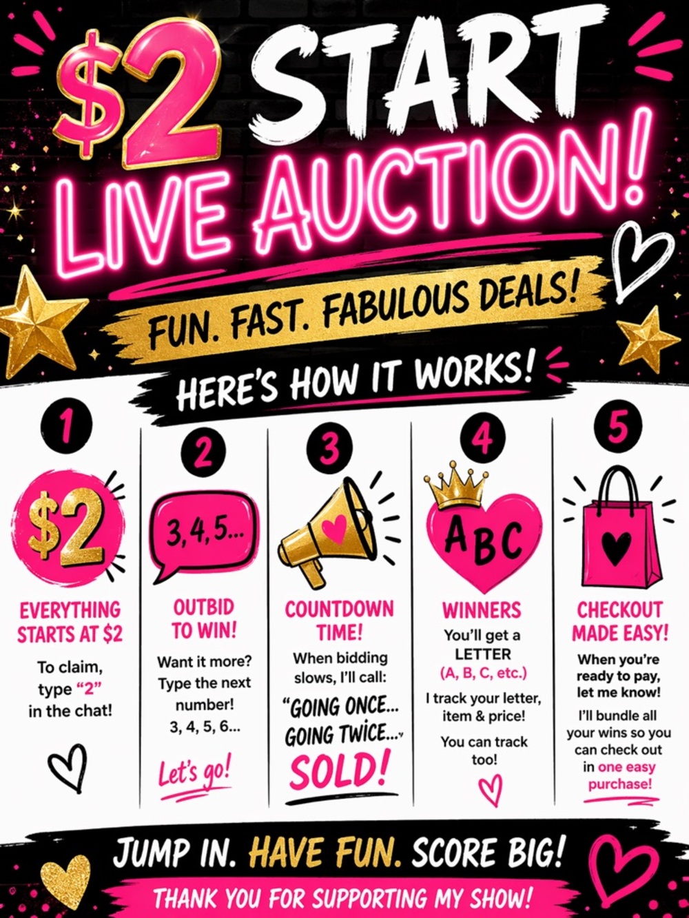 🛍️ $2 START LIVE SHOW – HOW IT WORKS 🛍️
